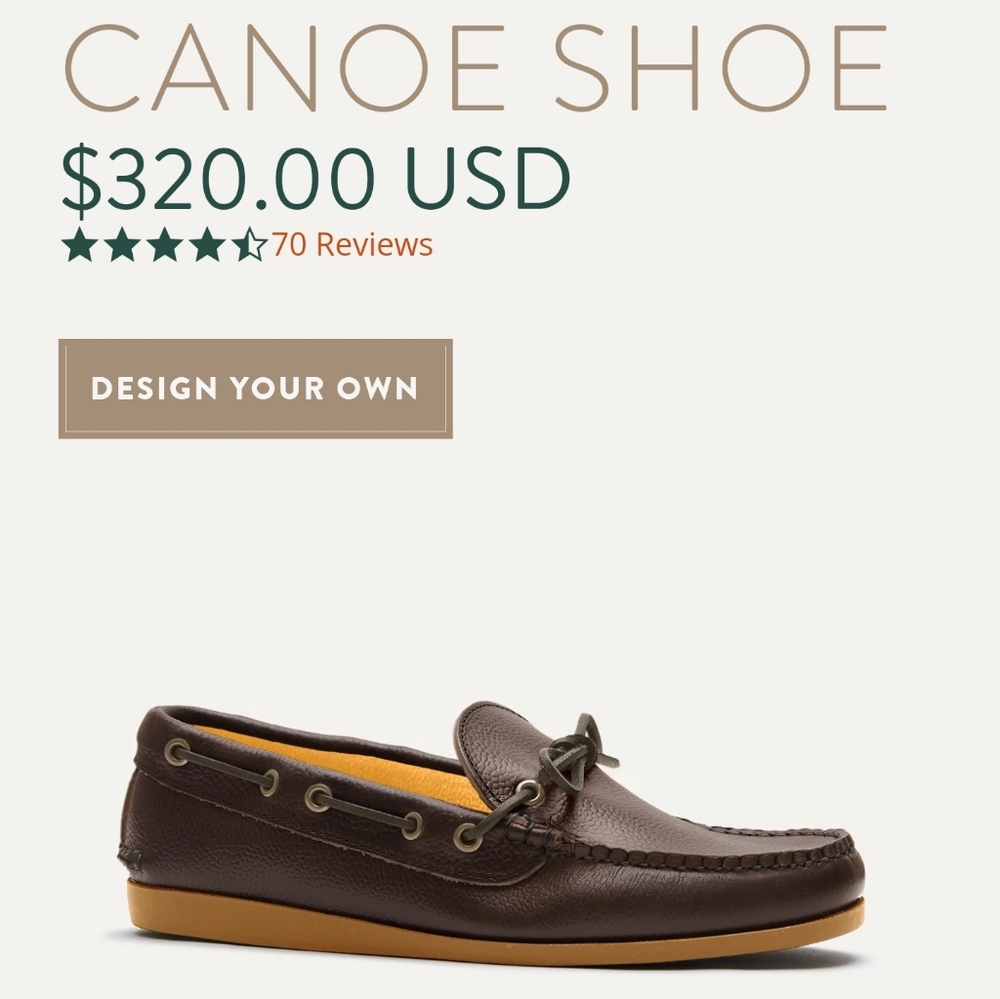Quoddy Canoe Shoe HORWEEN® CHROMEXCEL / BROWN #19 PRINT (size 10&1/2)